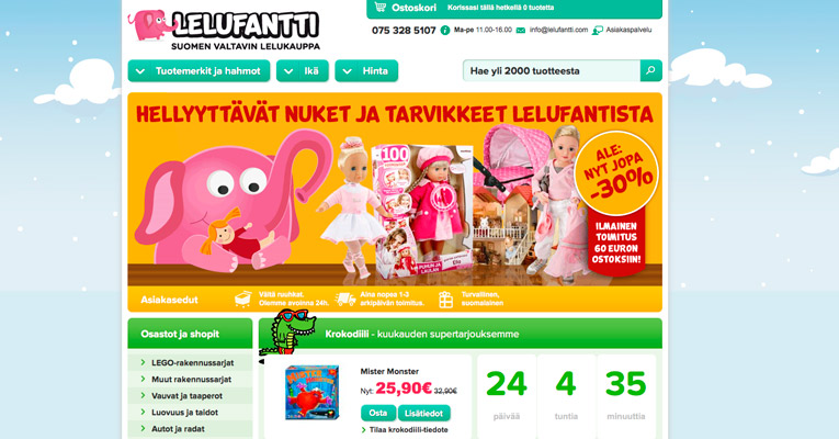 Lelufantti.fi etusivu