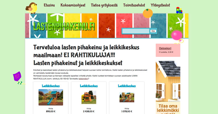 Lastenpihakeinu.fi etusivu