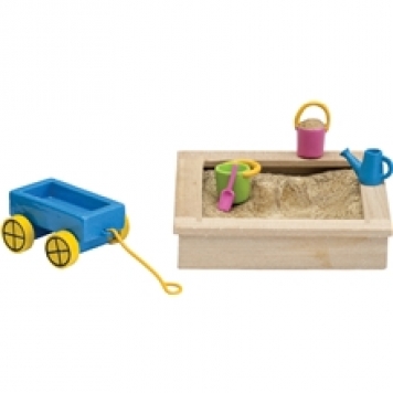 Lundby Småland Hiekkalaatikko ja leluja
